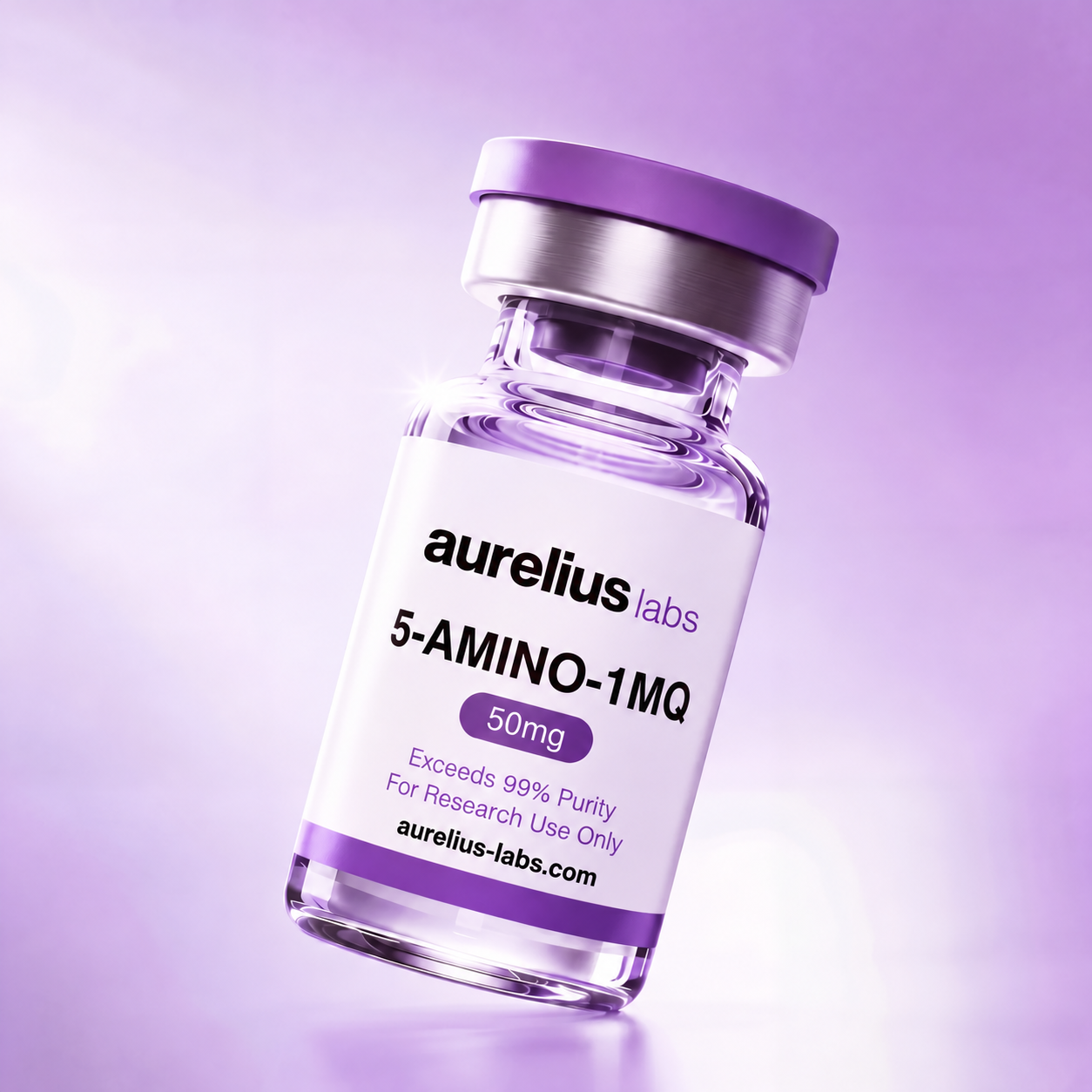Aurelius Labs research vial of 5-AMINO-1MQ 50mg
