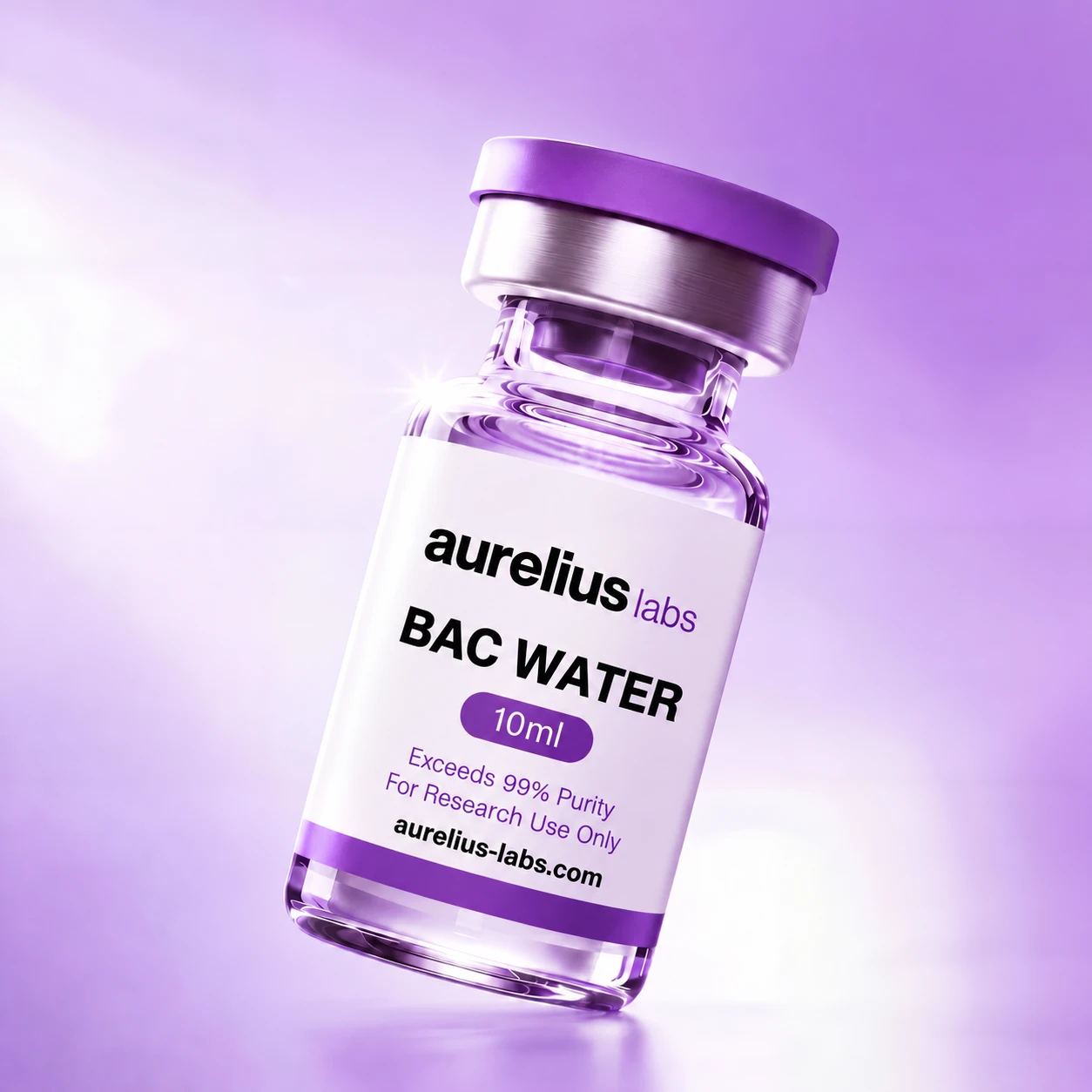 BAC Water 10ml research reagent vial