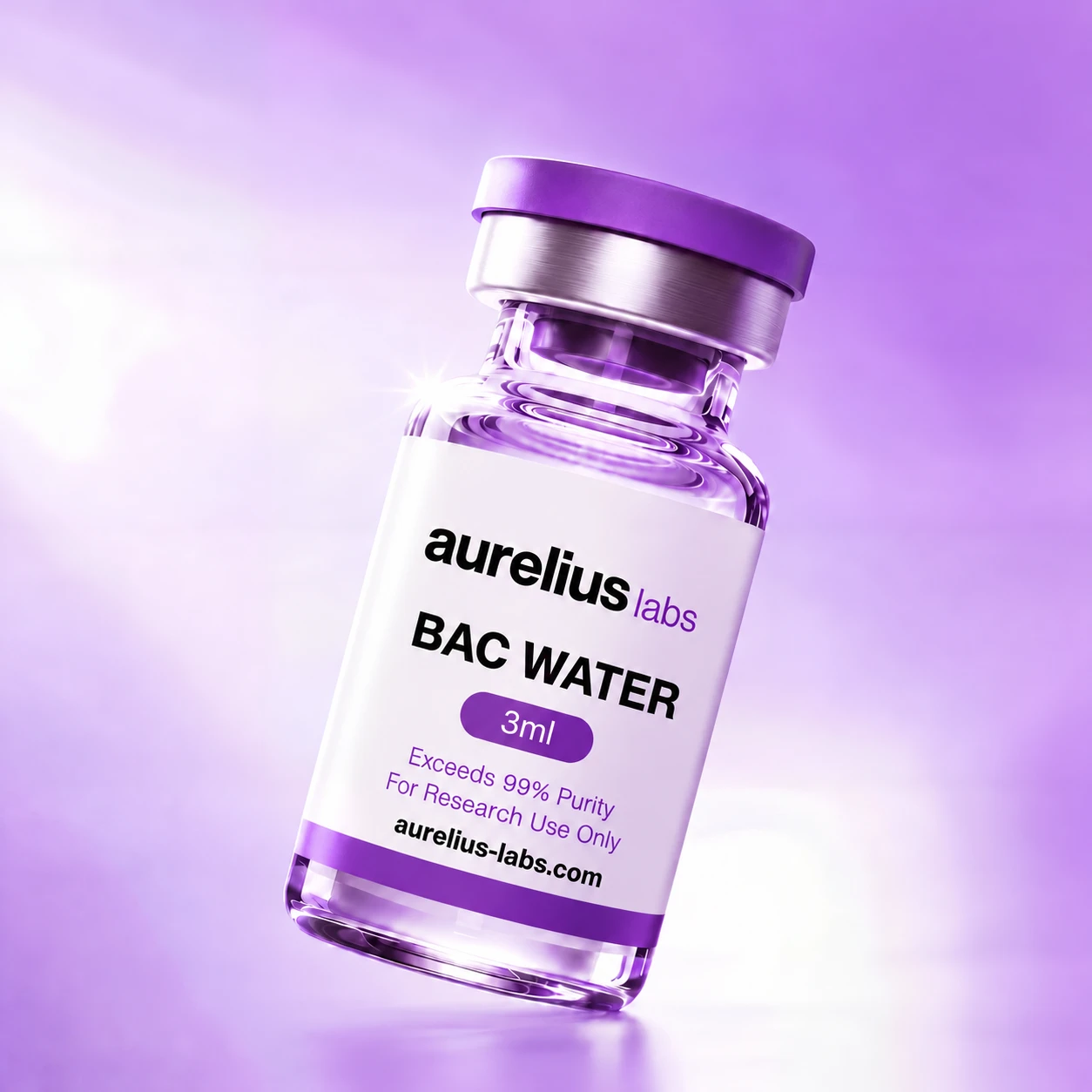 Aurelius Labs research vial of BAC Water 3ml