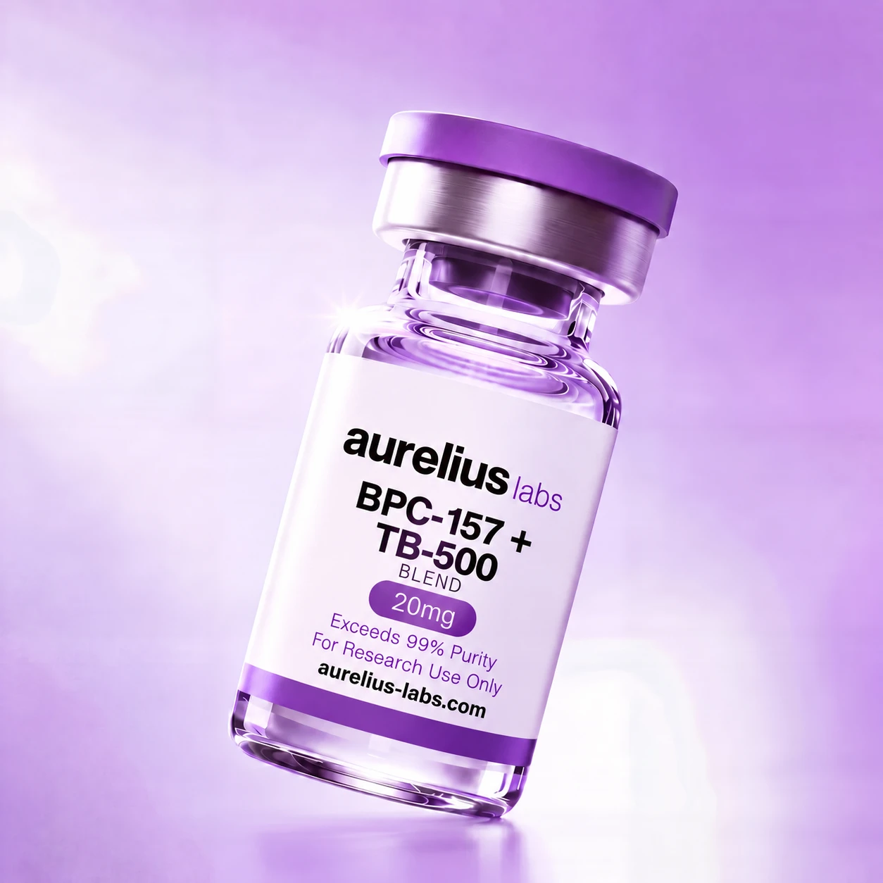 Aurelius Labs research vial of BPC-157 + TB-500 20mg